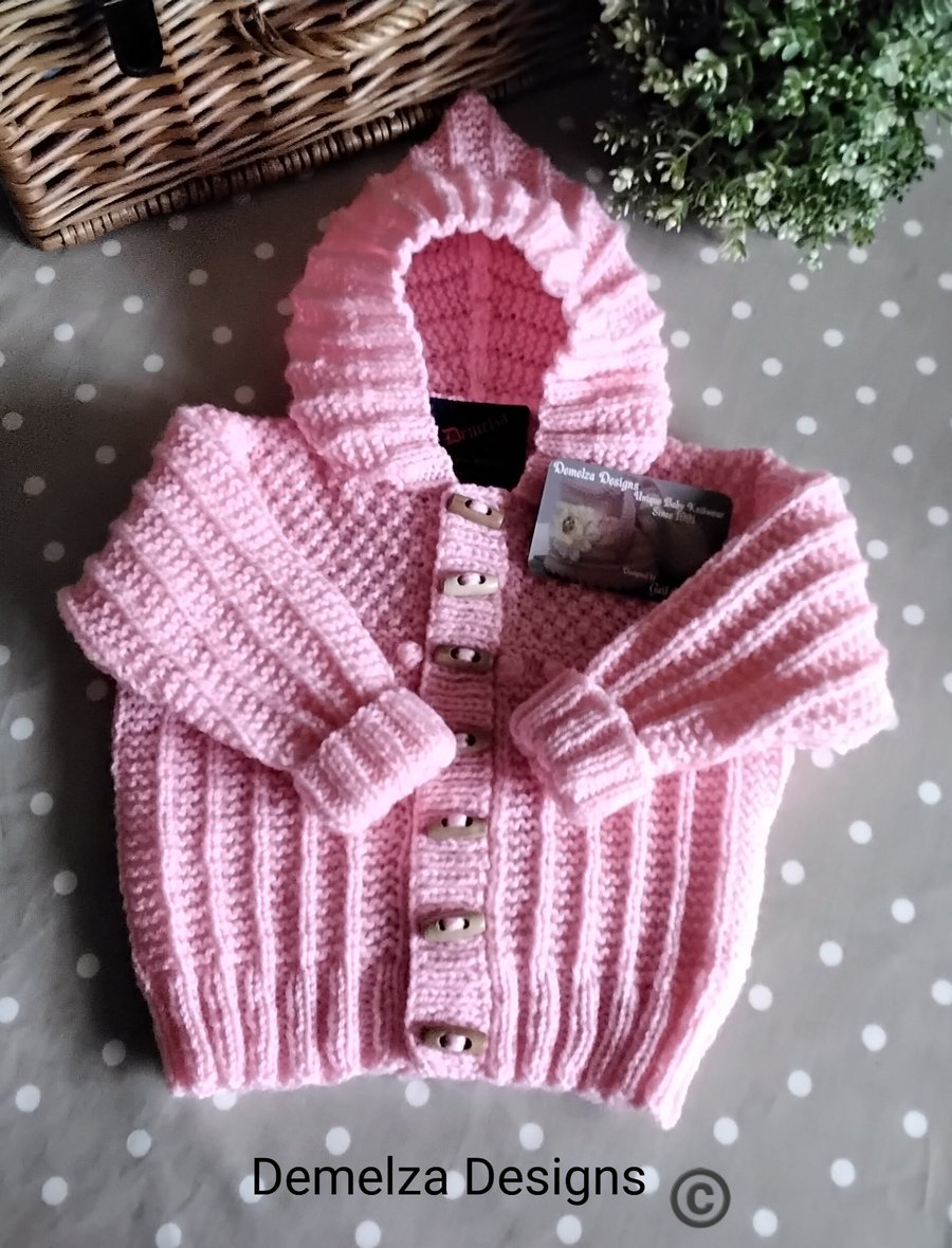 Girl's Hooded Baby Cardigan-Jacket  1-2 years size 
