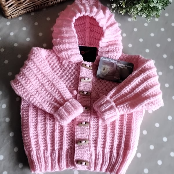Girl's Hooded Baby Cardigan-Jacket  1-2 years size 