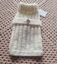 Snow white dog coat and  Bandana hand knitted.   - Image 3