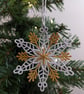 Machine Embroidery Snowflake Ornament: Lacey Christmas Decor - Image 4