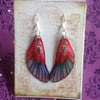 Red Mackintosh Fairy Wing Goddess Sterling Silver Earrings
