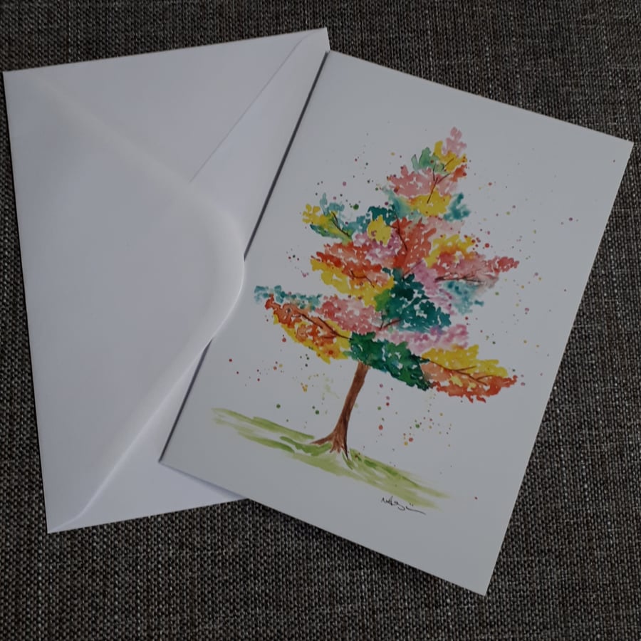 Rainbow Magic Tree Blank Card