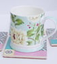 4 x Ice Cream Colour Geometric Ceramic Tile Coasters with Cork Backing - Image 3