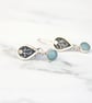 Handmade Botanical Earrings with Amazonite Gemstones - Image 4