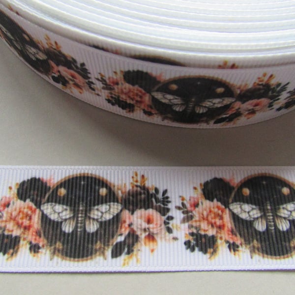 Moth 2.5cm Grosgrain Ribbon x 1 metre