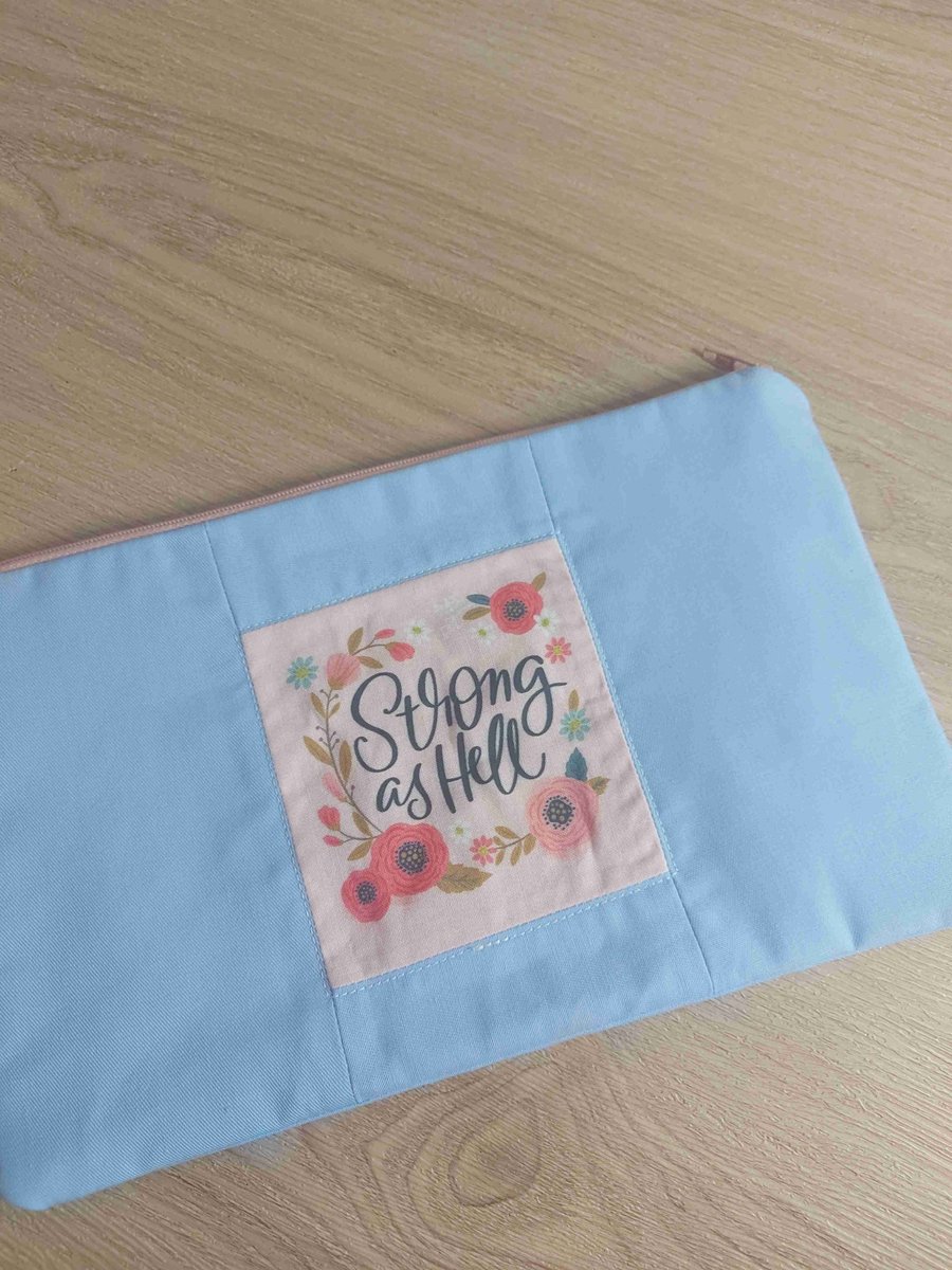 Strong as hell make up bag 