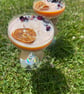 Passion Fruit & Rose Handmade Soy Wax Candle in a cocktail glass with fragrance. - Image 3