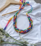 Multicolour Woven Necklace - T Shirt Yarn - Image 4