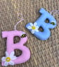 Personalised Initial Letter Hanging Decoration - Bee and Daisy Made to Order 