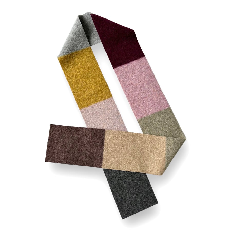 Skinny felted scarves