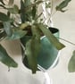 Summer Seconds - Macrame plant holder. Made using an up-cycled, white tee shirt - Image 1