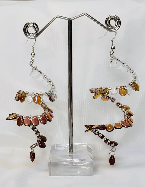 Amber ombré chandelier earrings 