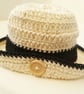 Newborn summer cotton brimmed hat, baby boy summer hat, baby cotton hat - Image 1