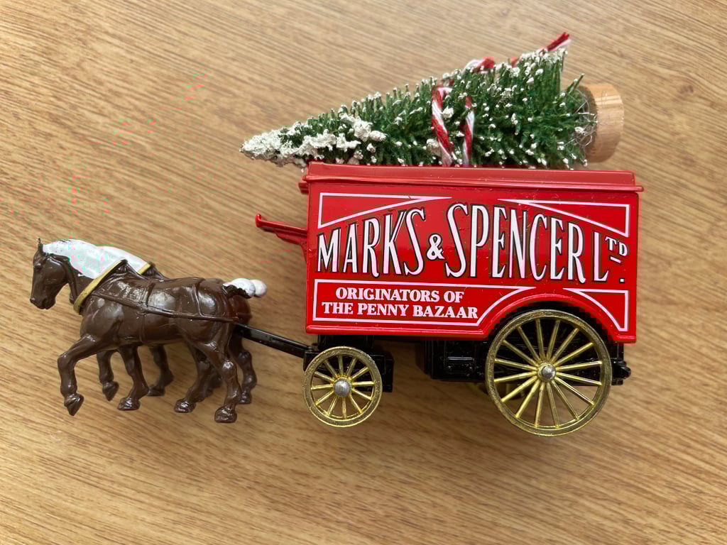 M&S vintage die cast( horse drawn) :  Christmas decoration. 