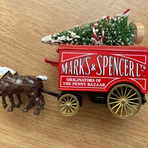M&S vintage die cast( horse drawn) :  Christmas decoration. 