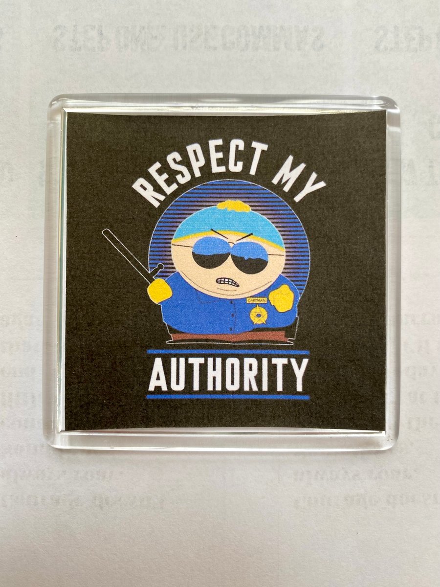 Eric Cartman South Park Respect My Authority decorative magnet