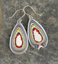 Large kenworth fordite earrings - Image 3