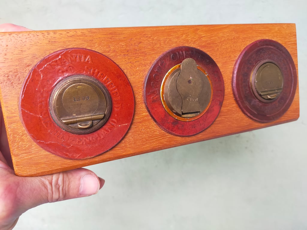 Vintage Tape Measure Key and Letter Rack 11