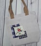 Vintage Grain Sack Fabric Bag - Image 1