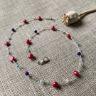 Pink Freshwater Pearl, Jade & Crystal Floating Necklace, PERFECTLY IMPERFECT