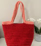 Colourful red tote bag
