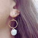 Scallop Shell Beach Drop Earrings
