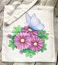 SUMMER SECONDS - Flowers & Butterfly Tote Bag - Image 1