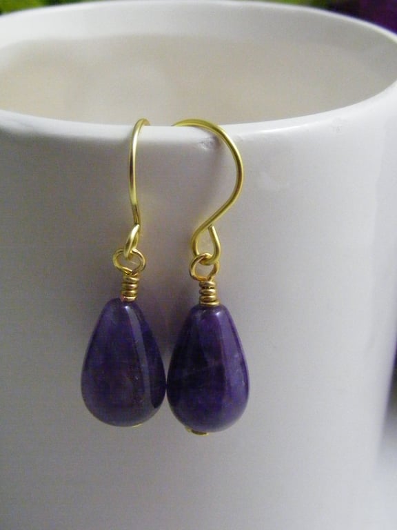Amethyst Drop Earrings