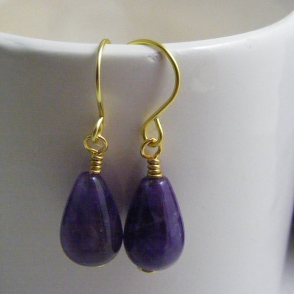 Amethyst Drop Earrings