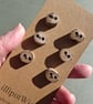 Set of six flat driftwood disk buttons - Image 1