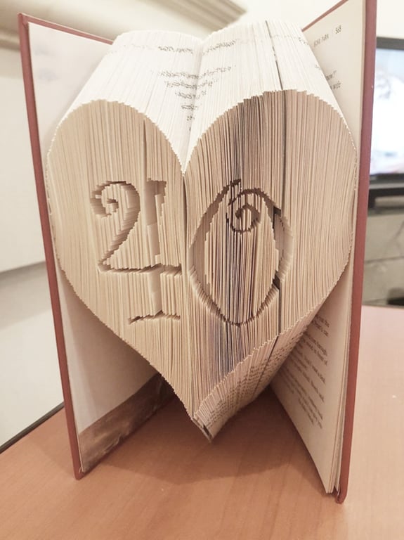 40 in a Heart COMBI Book Folding Pattern - EMAILED PDF PATTERN