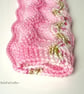 Knitted security blanket - Baby girl photo prop - Mum-to-be handmade gift - Image 4