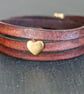 Leather wrap bracelet golden heart - Image 1