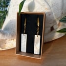 Pair of Gold Plated Mother of Pearl Drop Earrings