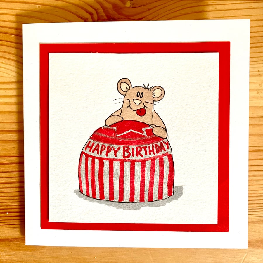 Teacake mouse Birthday Card