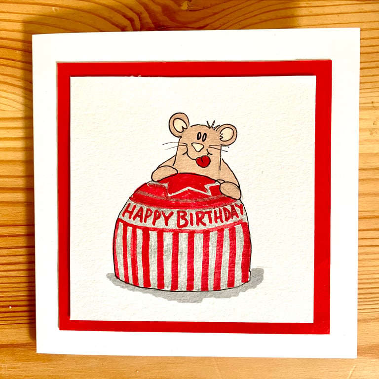Teacake mouse Birthday Card