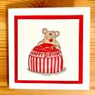 Teacake mouse Birthday Card