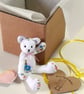 Small bear with a big heart, 5 inch gift boxed collectable hand sewn teddy bear - Image 1