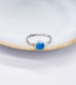 Chalcedony Silver Stacker Ring Handmade  - Image 1