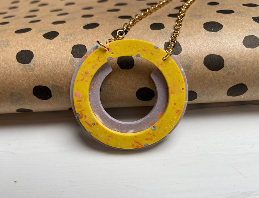 Geometric Jesmonite Necklace