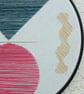 Pink Sunrise - Original Abstract Embroidery Art Piece - Image 4