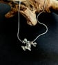 Sterling Silver Organic Nugget Pendant on a Necklace - Image 1
