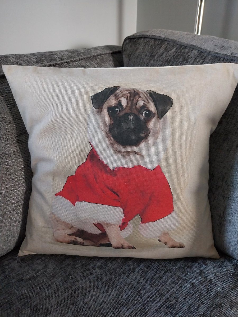 Pug Cushion Covers With Dogs On Handmade Print Cushion Cover