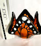 Red Admiral Fused Glass Butterfly Handkerchief Candle Holder - Image 8