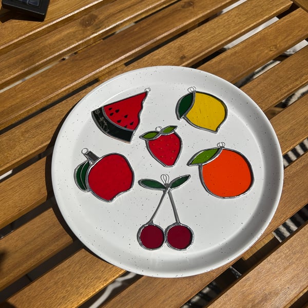 Summer Fruits in stained glass