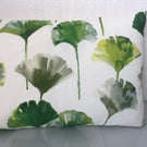 Lumbar Cushion Cover Rectangular Bolster Green Tropical Ginkgo Flower 50 x 30cms