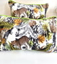 Printed Velvet Jungle Design Cushion Cover 