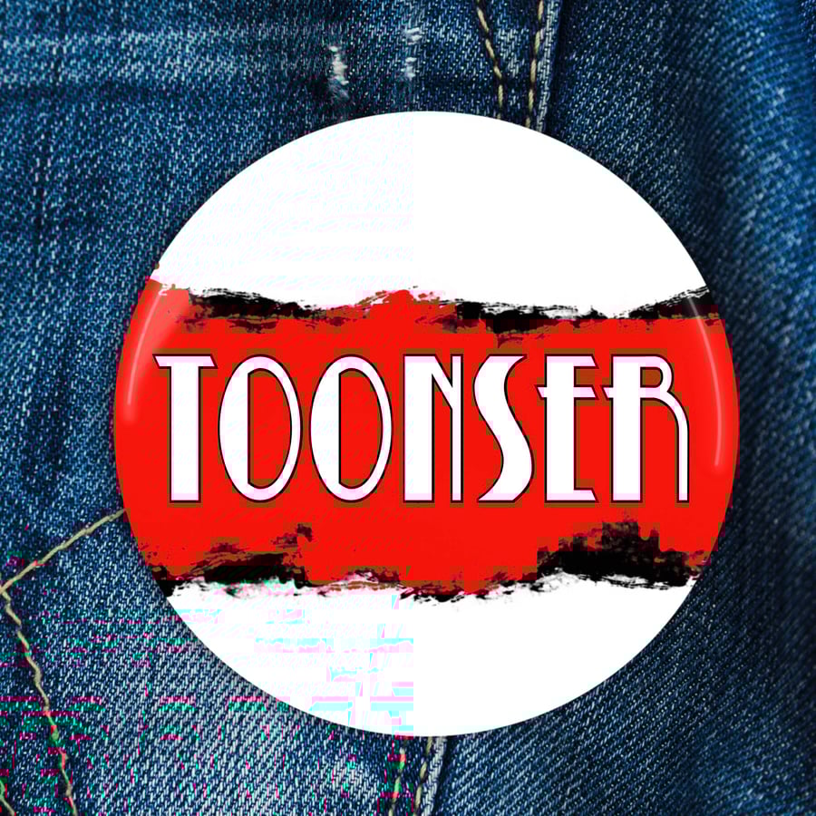 Toonzer Doric Badge . Magnet . Pocket Mirror . Magnetic Bottle Opener