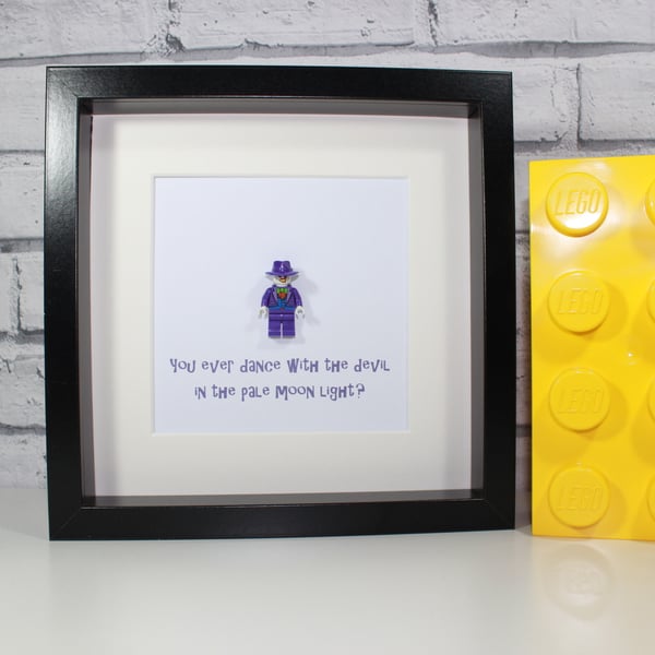 THE JOKER - BATMAN - EVER DANCE WITH THE DEVIL... - FRAMED MINIFIGURE