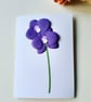 Purple Orchids - Flower Shop Moments, Blank Handmade Floral Card 